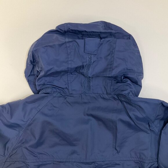 LL Bean Navy Blue Mens Large Zip-Up Windbreak Rain Jacket Outdoor Active Hooded - Picture 7 of 12